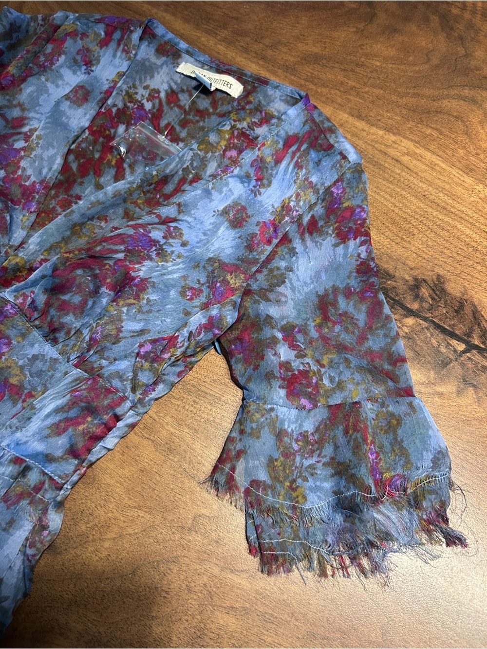 Urban Outfitters Florence Chiffon Watercolor Midi Dress - Picture 5 of 12
